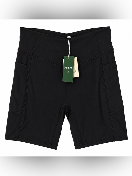HALARA Pants - HALARA Black High-Rise Bike Shorts with Side Pockets-Ultra Sculpting